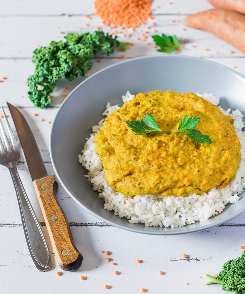 Dhal de lentilles curry coco Dhal de lentilles curry et coco