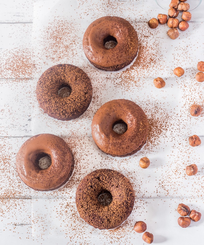 Donuts au chocolat au four