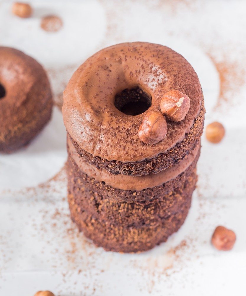 Donuts au chocolat au four