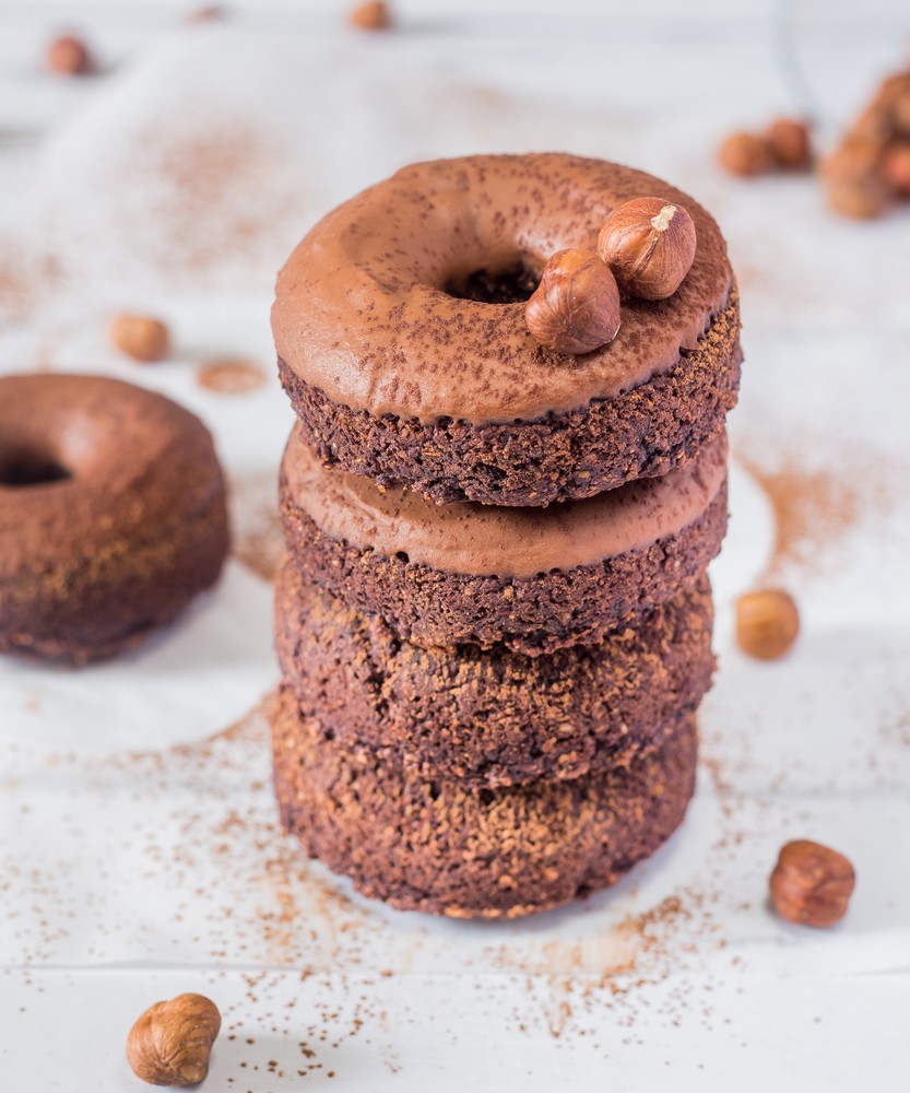 Donuts au chocolat au four