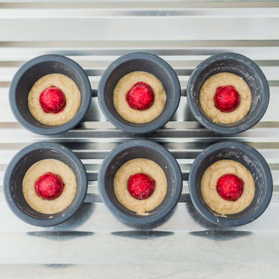Raspberry Filled Oatmeal Muffins