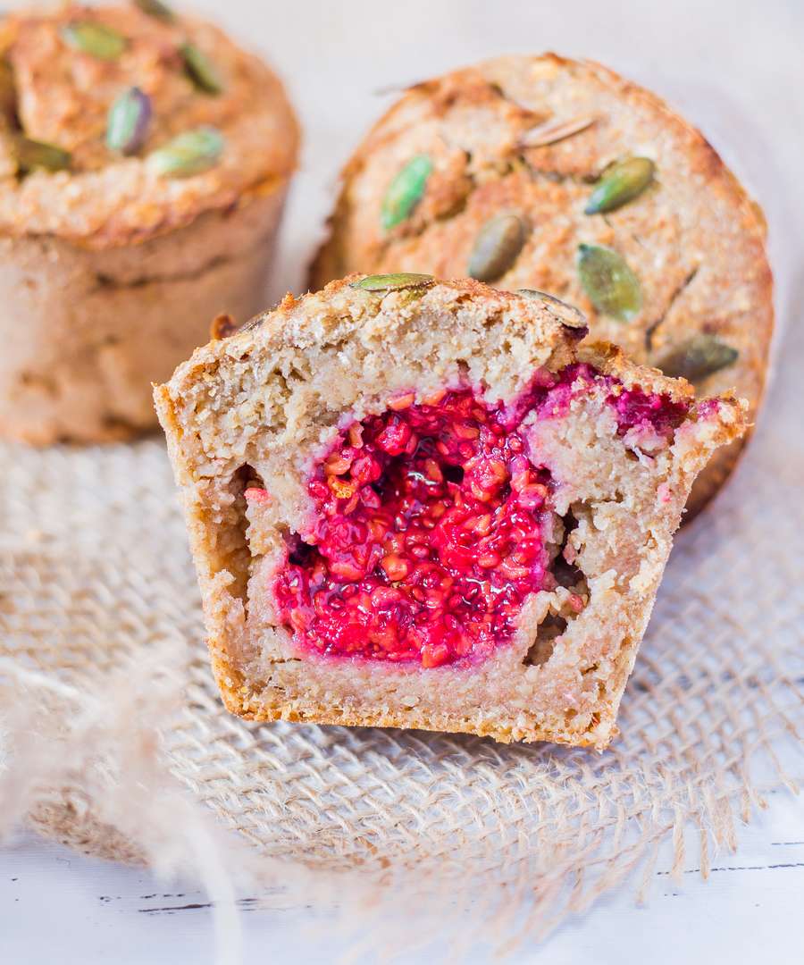Muffins Vegan Cœur Framboise