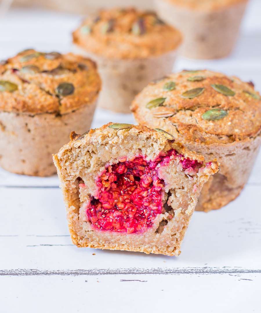 Muffins Vegan Cœur Framboise