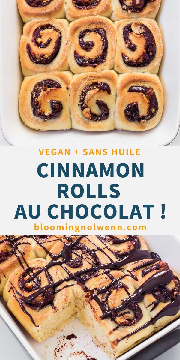 Cinnamon Rolls Vegan au Chocolat