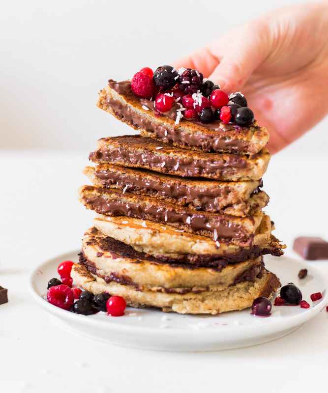 pancakes au chocolat vegan